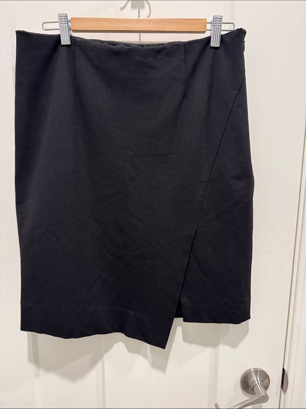 White House Black Market Black Asymmetrical Pencil Skirt